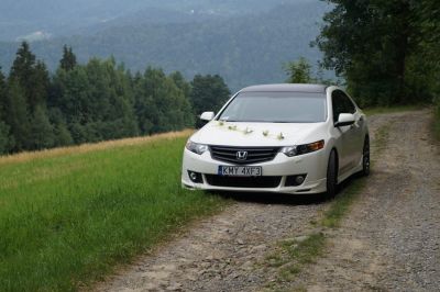 Samochód do ślubu - Łyczanka biały Honda accord type s 2,5
